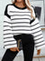 Striped Round Neck Long Sleeve Sweater - My Store