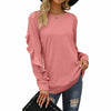 Autumn And Winter New Style Women's Casual Round Neck Sweater Pleated - My Store