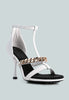 Dakota Metal Chain Mid Heel Sandals - My Store