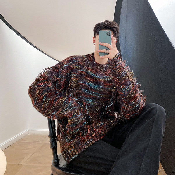 Men's Japanese Vintage Mohair-Style Knit Sweater - My Store