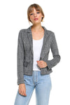 Classic Plaid Fitted Blazer - My Store