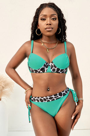 Leopard Trim Bikini Set - My Store