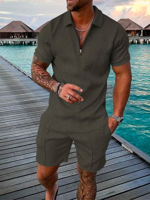 2024 Summer Men's Two-Piece Casual Sportswear Set - My Store