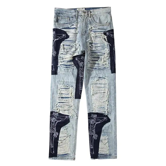 Men's Ripped Tassel Jeans - My Store