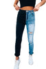 Color Block Distressed Skinny Jeans - My Store