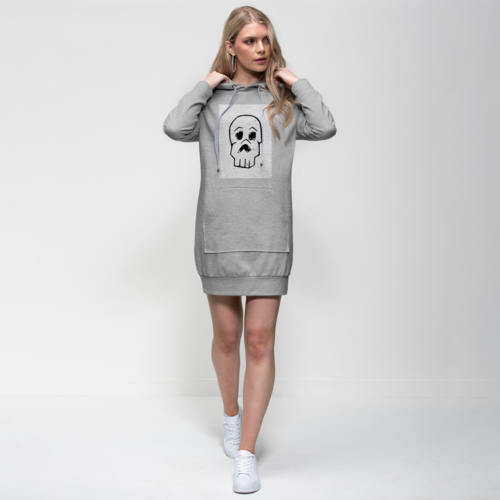 Skull and Cross Bones Premium Adult Hoodie Dress - My Store