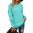 Autumn And Winter New Style Women's Casual Round Neck Sweater Pleated - My Store