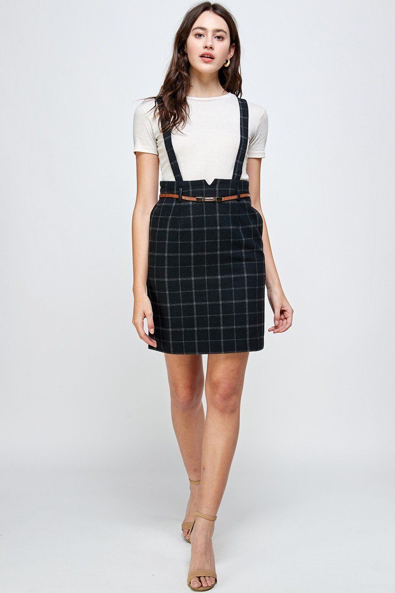 Suspender High Waisted Skirt - My Store