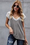 Fashion Gray Lace Knit Tank - My Store