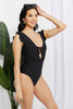 Marina West Swim Seashell Ruffle Sleeve One-Piece in Black - My Store