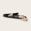 Patent Leather Snakeskin Snap Belt - My Store