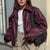 Women's Solid Color Leather Jacket
