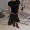 Women's Polka Dot High-Waist Fringe Skirt - My Store