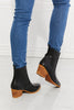 MMShoes Love the Journey Stacked Heel Chelsea Boot in Black - My Store