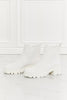 MMShoes Work For It Matte Lug Sole Chelsea Boots in White - My Store