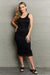 HIDDEN No Doubts Sleeveless Bodycon Ruffle Midi Dress - My Store