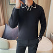 weaters/Male Slim Fit High Quality Leisure Pullover Men's Long-sleeved Sweater - My Store