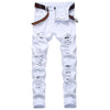 White Staight Jeans RIipped Distressed Jeans - My Store