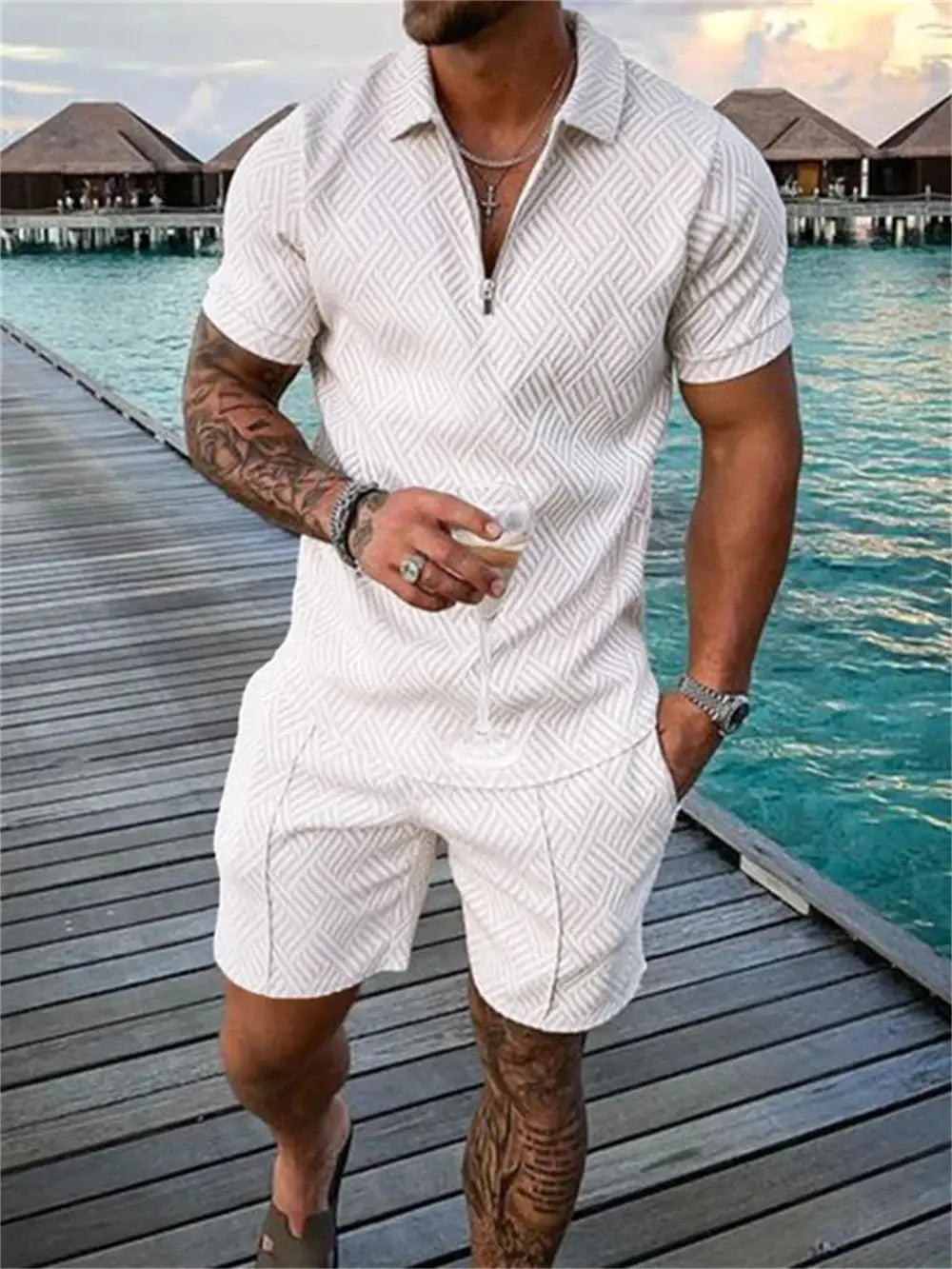 2024 Summer Men's Two-Piece Casual Sportswear Set - My Store