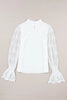 White Blouse with Contrast Lace - My Store