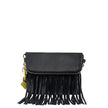 Flamingo Leather Fringe Bag - Midnight Black - My Store