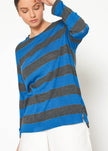 Women's Long Sleeve Crewneck Stripe Tee - My Store