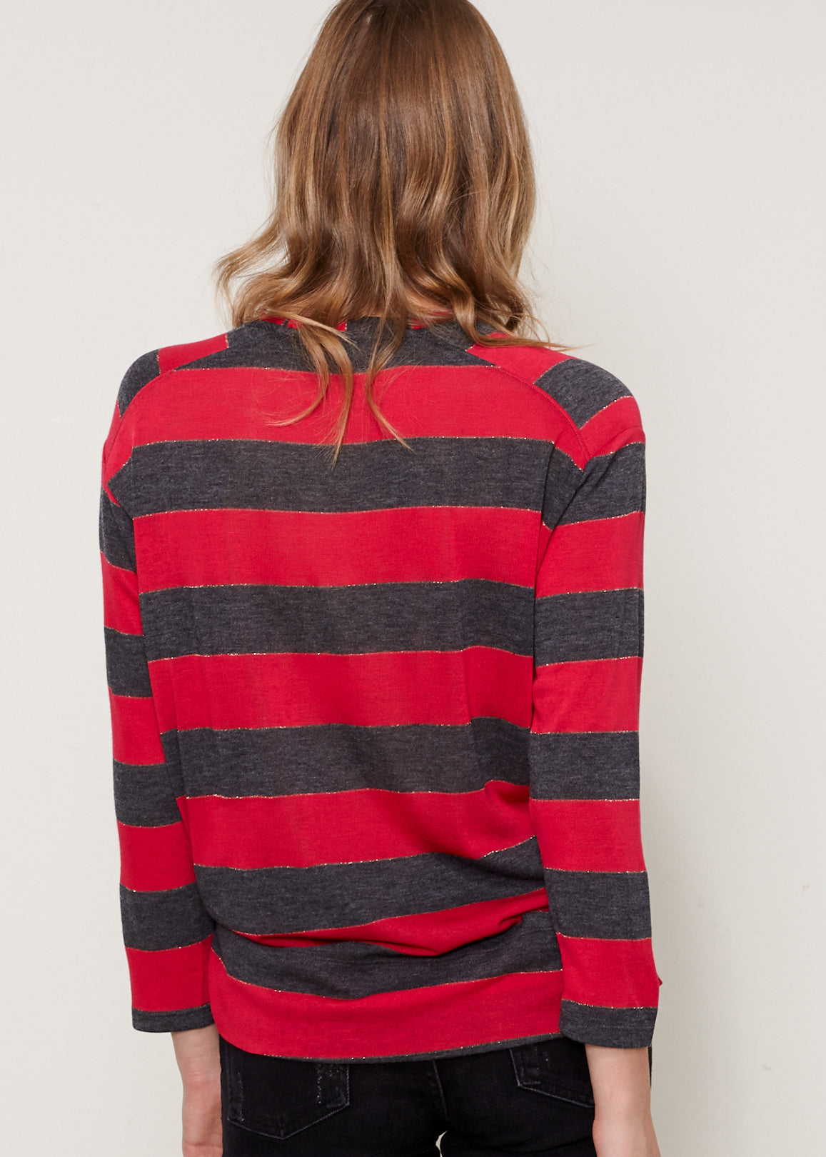 Women's Long Sleeve Crewneck Stripe Tee - My Store