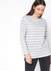 Women's Basic Crewneck Hi Lo Knit Top - My Store