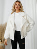 Pocketed Sherpa Zip Up Long Sleeve Jacket - My Store