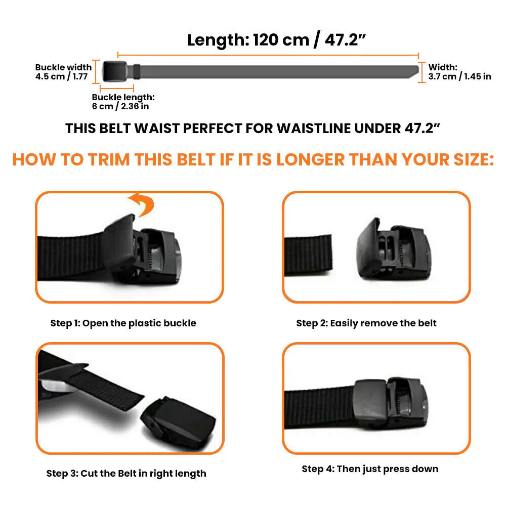 Men's Plastic Cam Buckle Nylon Belt - My Store