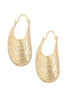 Elongated Ribbed Texture Shell Earrings - My Store