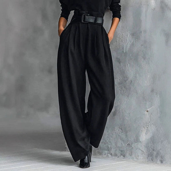 Women's High-Waist Ice Silk Suit Pants - My Store