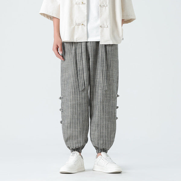 Men's summer chinese-style linen casual pants - My Store