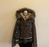Women's Short Jacket with Fur-Trimmed Hood - My Store