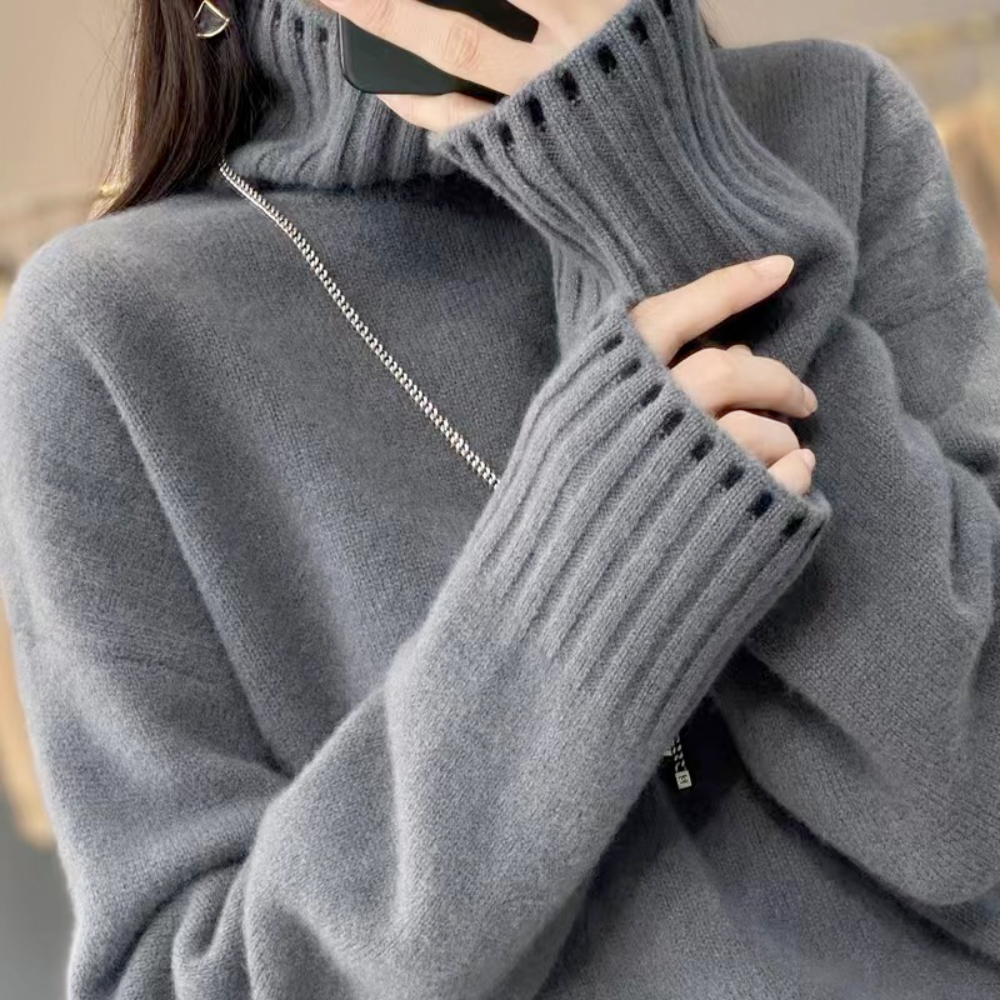 Womens High Collar Turtle Neck Sweater - My Store