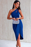 Ruched Cutout Single Shoulder Dress - My Store