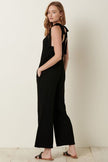 Mittoshop Rib Knit V-Neck Cross Back Jumpsuit - My Store