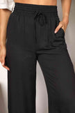 Double Take Drawstring Smocked Waist Wide Leg Pants - My Store