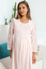 Shopymommy 55103 Elegance Lace Sleeves Maternity & Nursing Nightgown - My Store