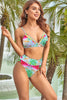 Printed Tie Back V-Neck Bikini Set - My Store