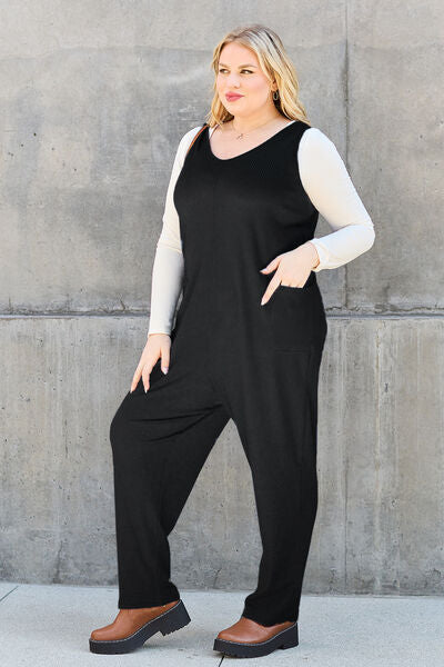 Double Take Full Size Sleeveless Straight Jumpsuit - My Store