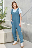 Double Take Full Size Sleeveless Straight Jumpsuit - My Store