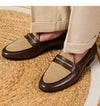 Men's Belgian Style Champagne Loafers - My Store