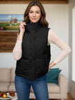 Pocketed Zip Up Vest Coat - My Store