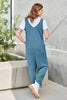 Double Take Full Size Sleeveless Straight Jumpsuit - My Store