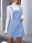 Wide Strap Denim Overall Dress - My Store