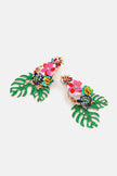 Leaf & Flower Shape Zinc Alloy Dangle Earrings - My Store