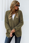 Fashion Olive Chunky Wide Long Sleeve Knit Cardigan - My Store