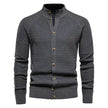 Button Mock Neck Men's Cardigan - My Store