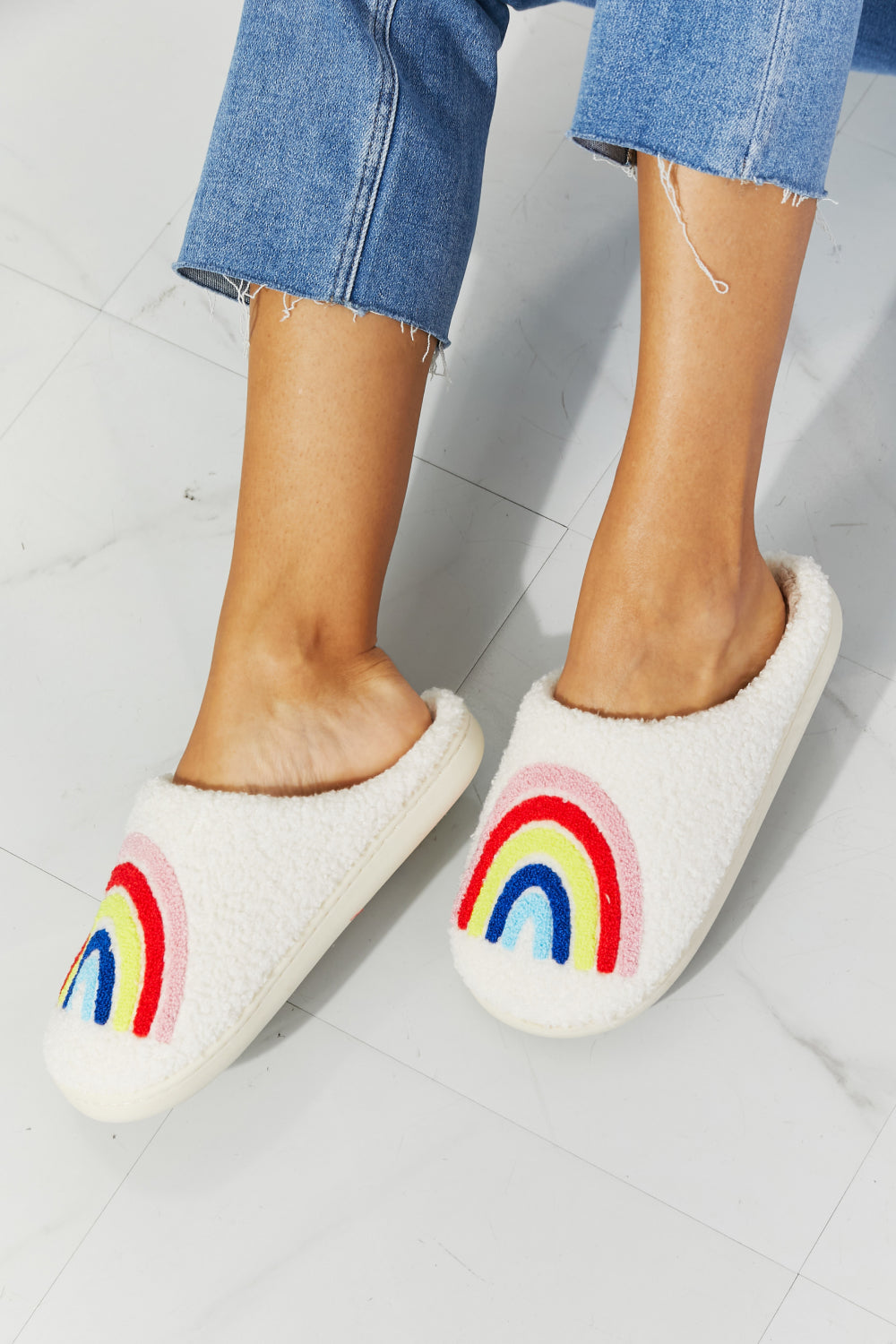 MMShoes Rainbow Plush Slipper - My Store